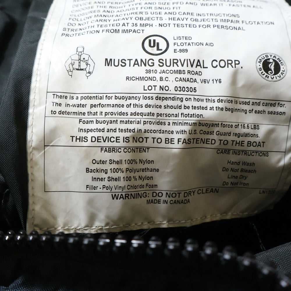 VINTAGE(ヴィンテージ) MUSTANG SURVIVAL JACKET マスタング サバイバル 中綿 ボンバー ジャケット ネイビー MJ6214