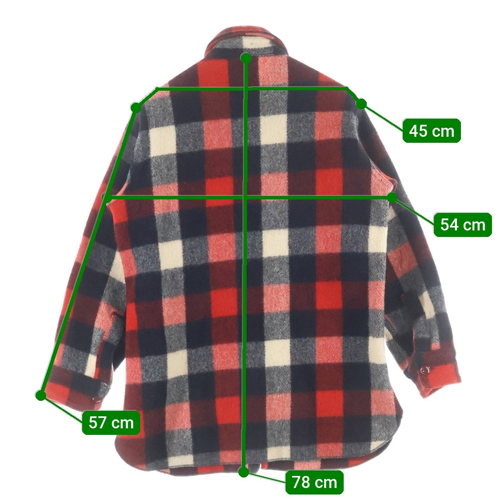 WOOLRICH(ウールリッチ) 50S BUFFALO CHECK L/S WOOL SHIRT バッファローチェック ウール 長袖 シャツ マチ付き レッド/ホワイト/ブラック