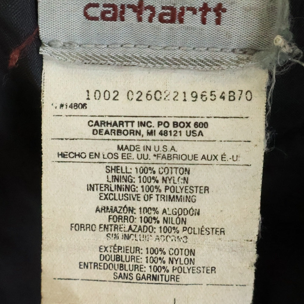 CARHARTT(カーハート) 00S TRADITIONAL COAT 02年 USA製 トラディショナルコート 裏地キルティング 中綿 ダックジャケット グレー C26PTL