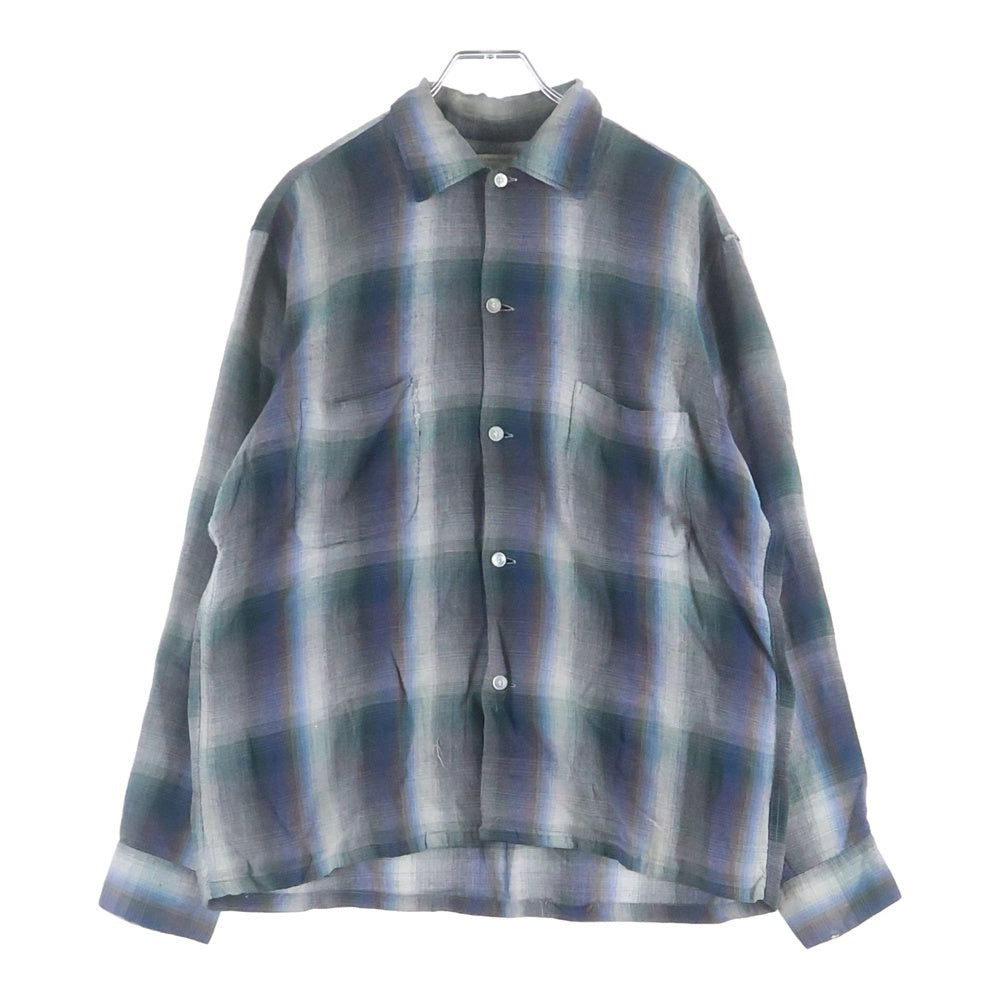 PENNEYS TOWNCRAFT(ぺニーズタウンクラフト) 60S PLUS RAYON OMBRE CHECK L/S SHIRT レーヨン オンブレ 長袖 チェック シャツ ブルー/グレー/ブラウン