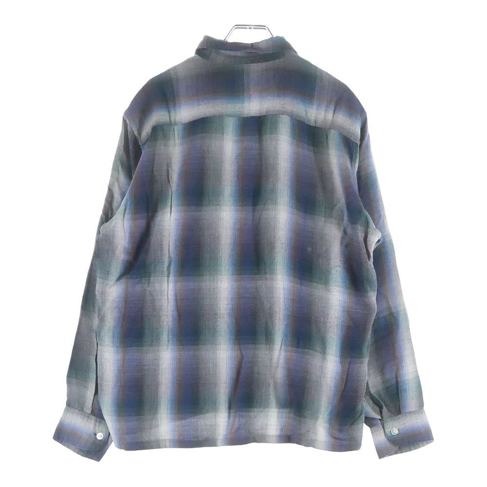 PENNEYS TOWNCRAFT(ぺニーズタウンクラフト) 60S PLUS RAYON OMBRE CHECK L/S SHIRT レーヨン オンブレ 長袖 チェック シャツ ブルー/グレー/ブラウン