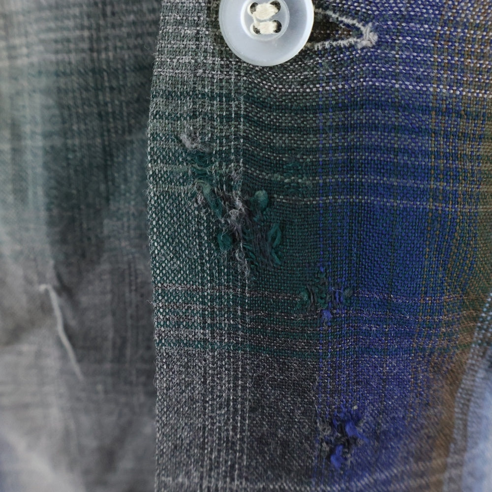 PENNEYS TOWNCRAFT(ぺニーズタウンクラフト) 60S PLUS RAYON OMBRE CHECK L/S SHIRT レーヨン オンブレ 長袖 チェック シャツ ブルー/グレー/ブラウン