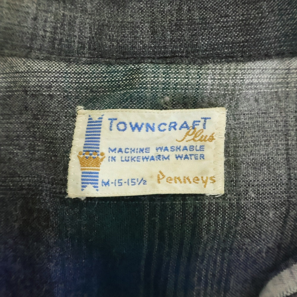 PENNEYS TOWNCRAFT(ぺニーズタウンクラフト) 60S PLUS RAYON OMBRE CHECK L/S SHIRT レーヨン オンブレ 長袖 チェック シャツ ブルー/グレー/ブラウン