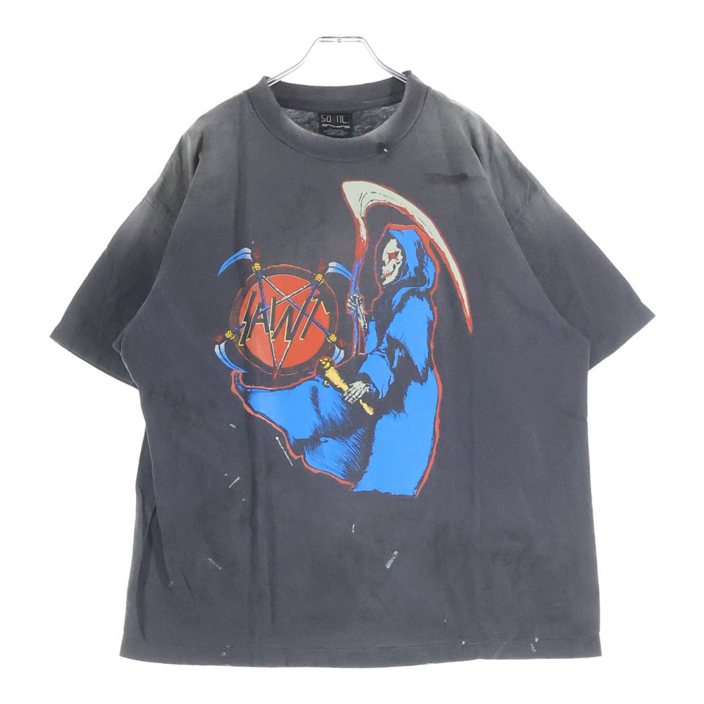SAINT MICHAEL(セントマイケル) 25AW S/S T-SHIRT BIRTH AND DEATH 両面プリント 半袖Tシャツ カットソー ブラック SM-HR1-0000-007