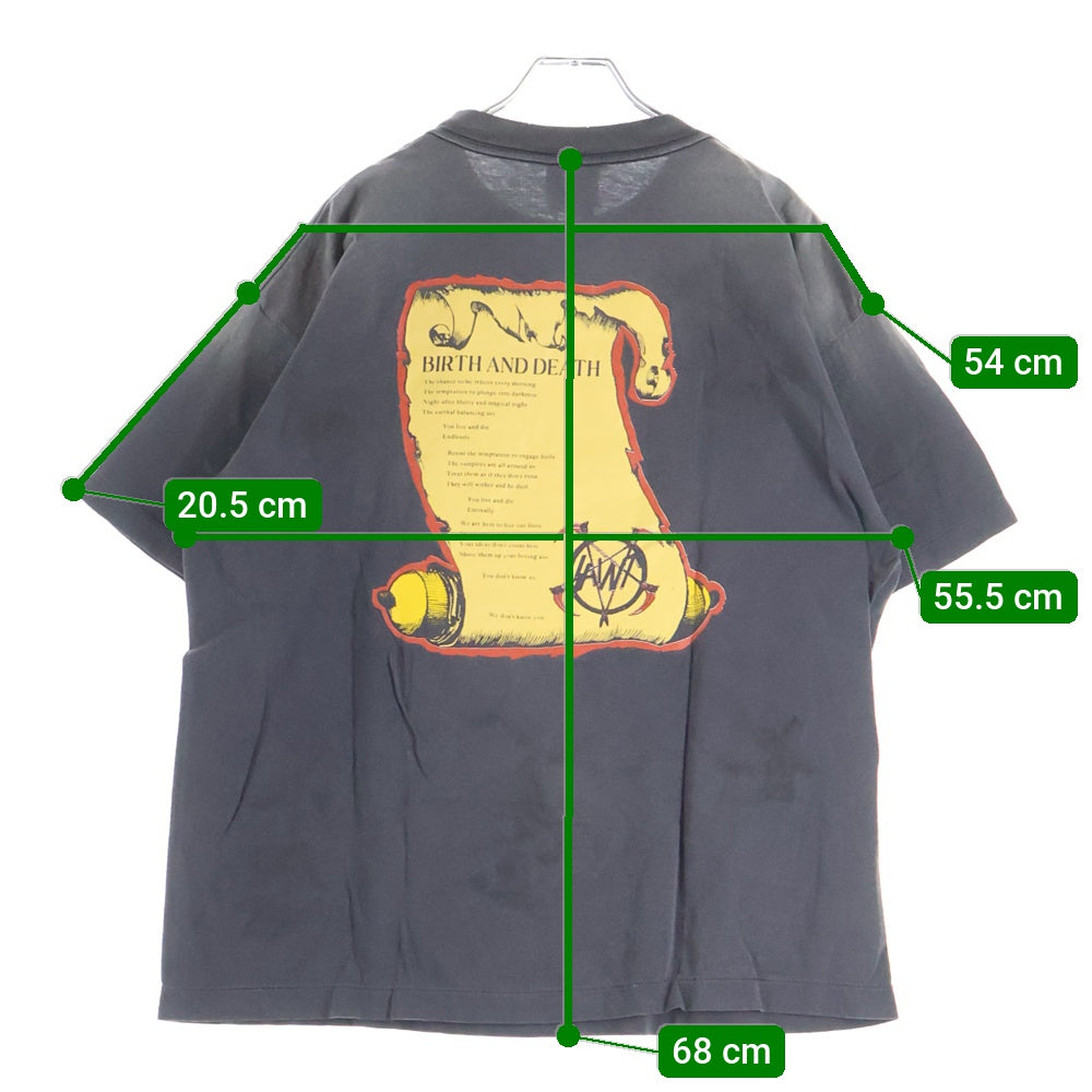 SAINT MICHAEL(セントマイケル) 25AW S/S T-SHIRT BIRTH AND DEATH 両面プリント 半袖Tシャツ カットソー ブラック SM-HR1-0000-007
