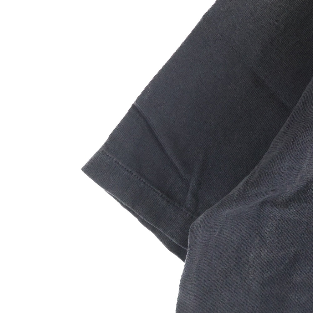 SAINT MICHAEL(セントマイケル) 25SS S/S T-SHIRT DAMAGED 両面プリント 半袖Tシャツ カットソー ブラック SM-HR8-0000-017