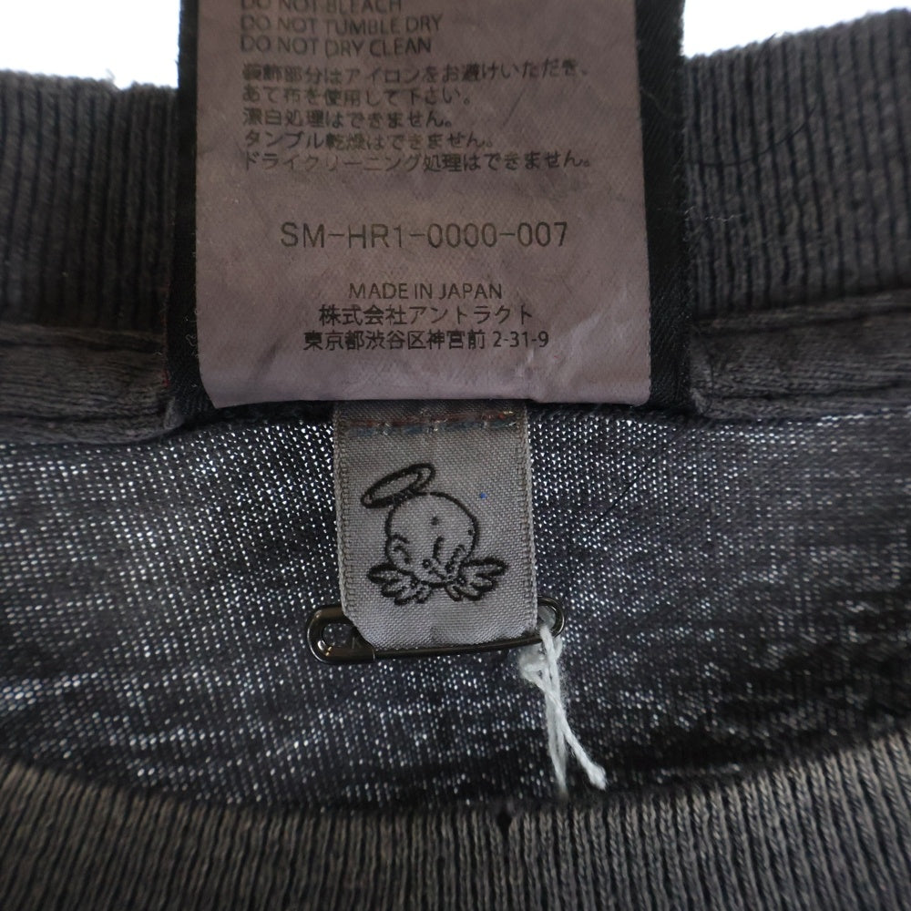 SAINT MICHAEL(セントマイケル) 25AW S/S T-SHIRT BIRTH AND DEATH 両面プリント 半袖Tシャツ カットソー ブラック SM-HR1-0000-007