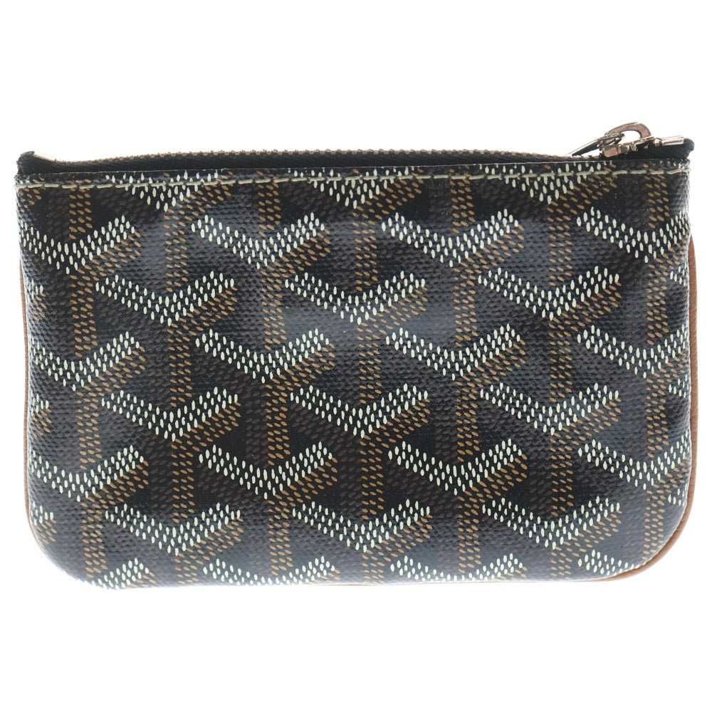 GOYARD(ゴヤール) セナナノ ヘリンボーン ポーチ キーリングチェーン付き ブラウン