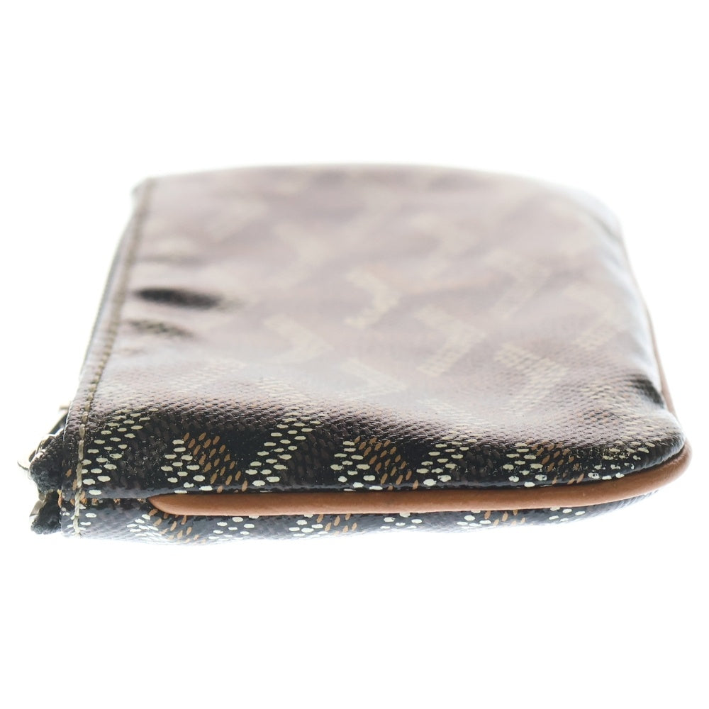 GOYARD(ゴヤール) セナナノ ヘリンボーン ポーチ キーリングチェーン付き ブラウン