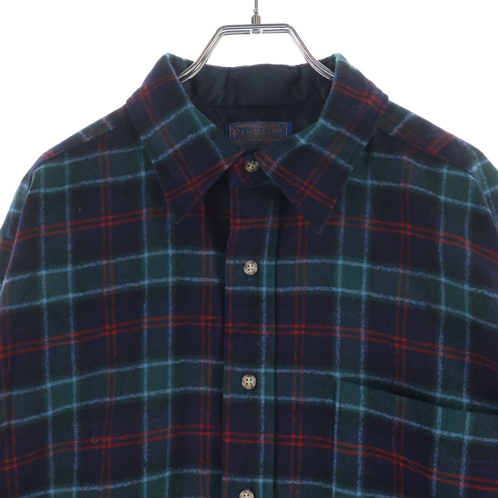 PENDLETON(ペンドルトン) 70S VINTAGE WOOL CHECK L/S SHIRT ウール チェック 長袖 シャツ レッド/ブルー/グリーン