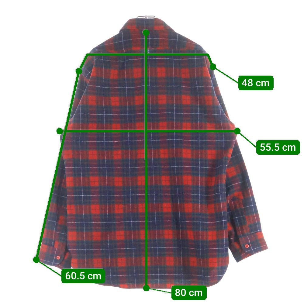 PENDLETON(ペンドルトン) 70S VINTAGE WOOL CHECK L/S SHIRT ウール チェック 長袖 シャツ レッド/グリーン/ネイビー