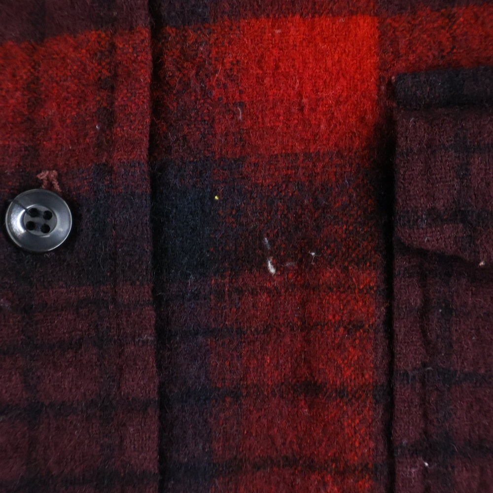 PENDLETON(ペンドルトン) 70S VINTAGE WOOL CHECK L/S SHIRT ウール チェック 長袖 シャツ レッド/ブラック