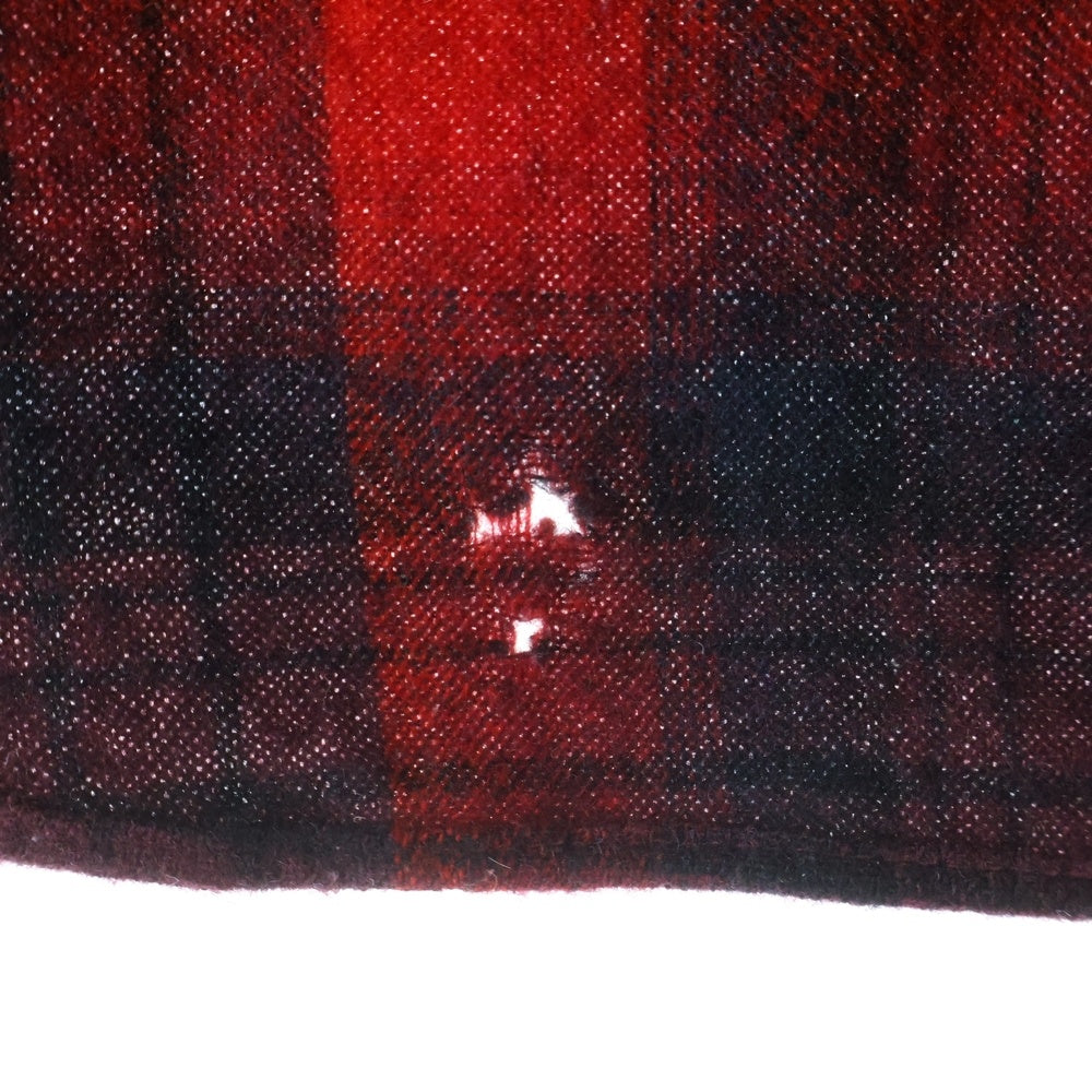 PENDLETON(ペンドルトン) 70S VINTAGE WOOL CHECK L/S SHIRT ウール チェック 長袖 シャツ レッド/ブラック