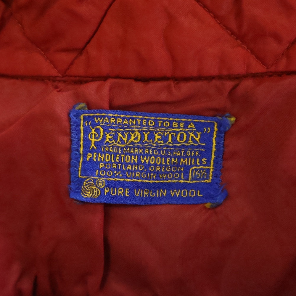 PENDLETON(ペンドルトン) 70S VINTAGE WOOL CHECK L/S SHIRT ウール チェック 長袖 シャツ レッド/ブラック