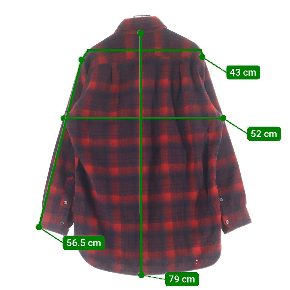 PENDLETON(ペンドルトン) 70S VINTAGE WOOL CHECK L/S SHIRT ウール チェック 長袖 シャツ レッド/ブラック