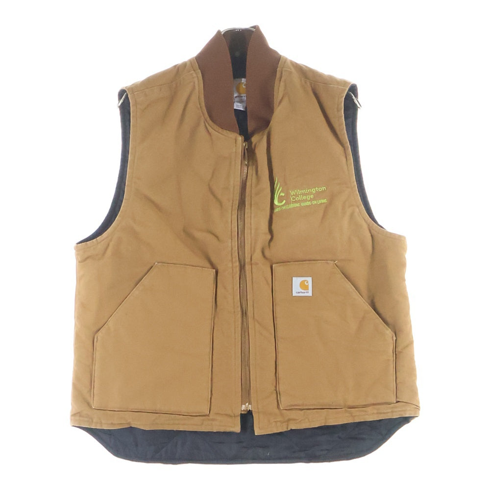 CARHARTT(カーハート) 10S DUCK VEST 14年 メキシコ製 刺しゅう ダック ベスト ブラウンV01 BRN