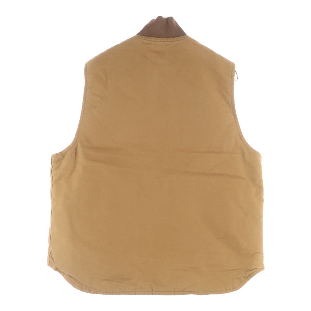 CARHARTT(カーハート) 10S DUCK VEST 14年 メキシコ製 刺しゅう ダック ベスト ブラウンV01 BRN