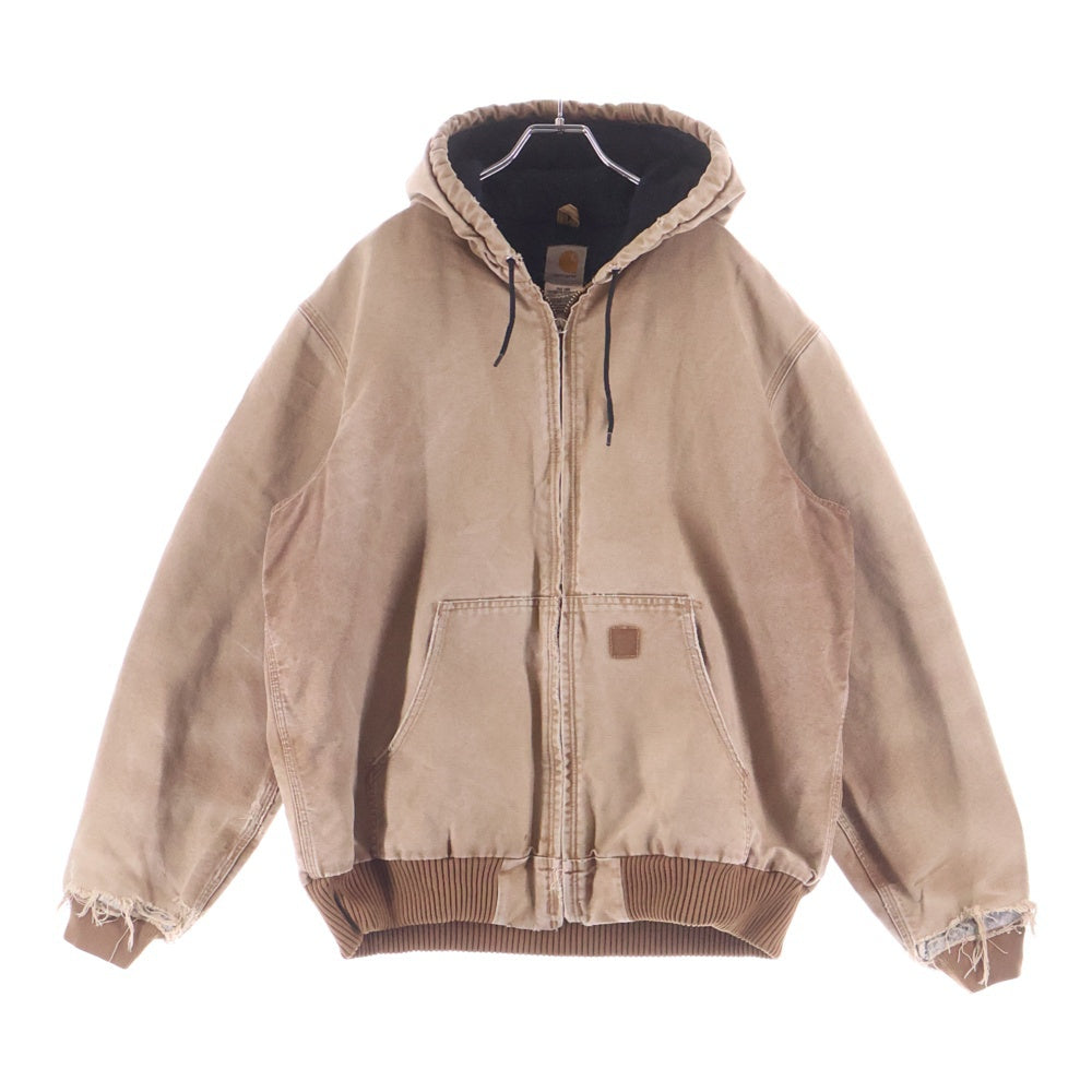 CARHARTT(カーハート) 00S ACTIVE JACKET 04年製 アクティブ ジャケット 中綿 ダック ジップアップ パーカー ブラウン J130 BRN