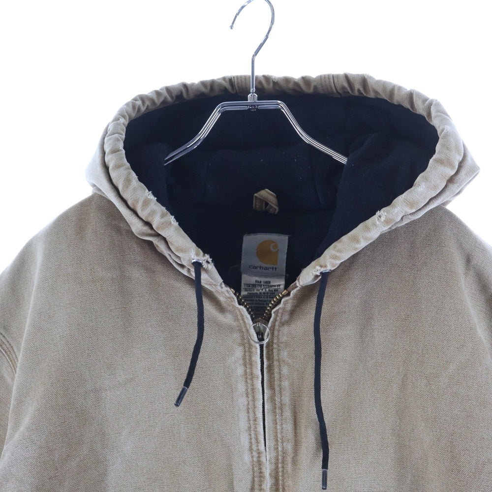 CARHARTT(カーハート) 00S ACTIVE JACKET 04年製 アクティブ ジャケット 中綿 ダック ジップアップ パーカー ブラウン J130 BRN