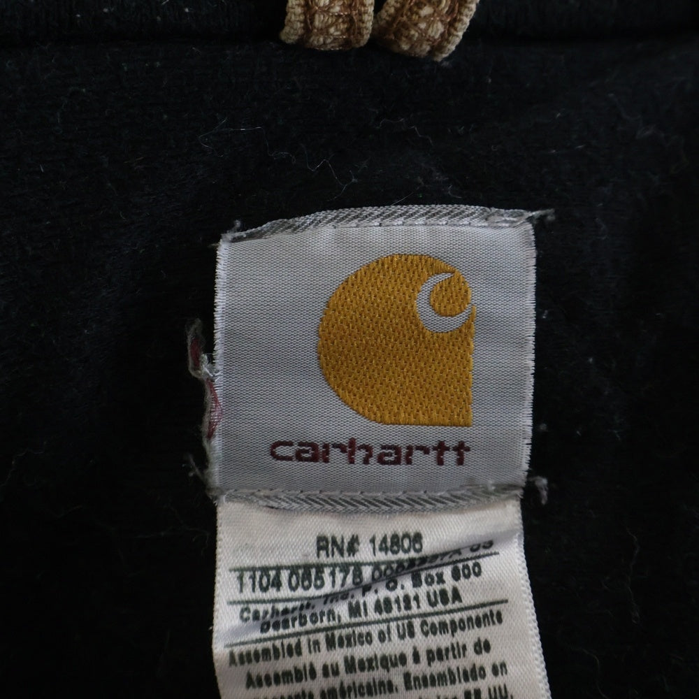 CARHARTT(カーハート) 00S ACTIVE JACKET 04年製 アクティブ ジャケット 中綿 ダック ジップアップ パーカー ブラウン J130 BRN