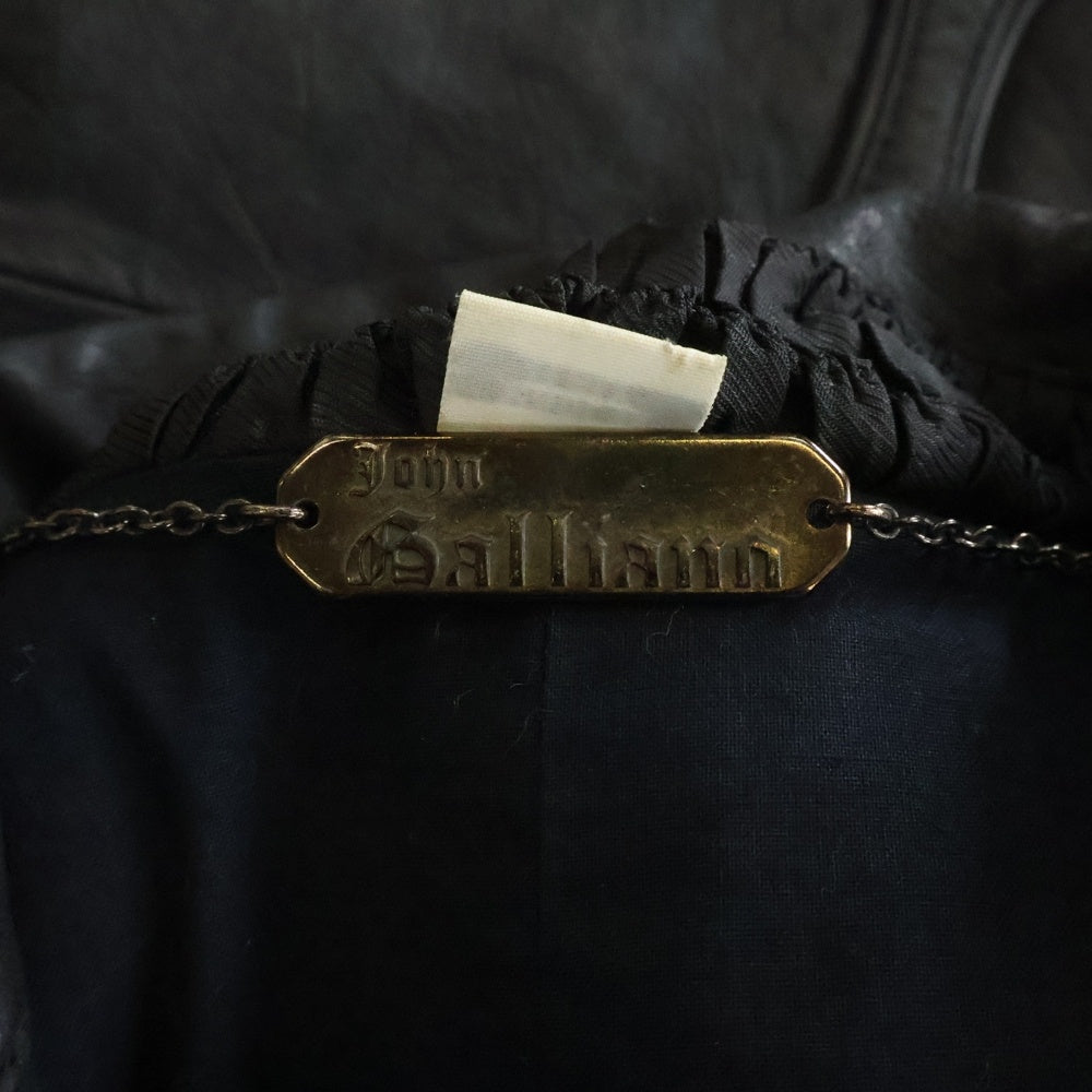 John Galliano(ジョン ガリアーノ) 08AW GOAT LEATHER COAT 山羊 レザー コート ブラック