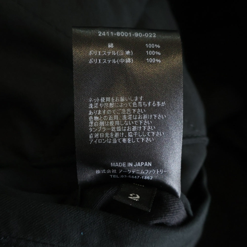 MINEDENIM(マインデニム) 24AW Denim Traditional Work JKT RGD 2411-8001-90-022 デニムトラディショナル ワークジャケット ブラック