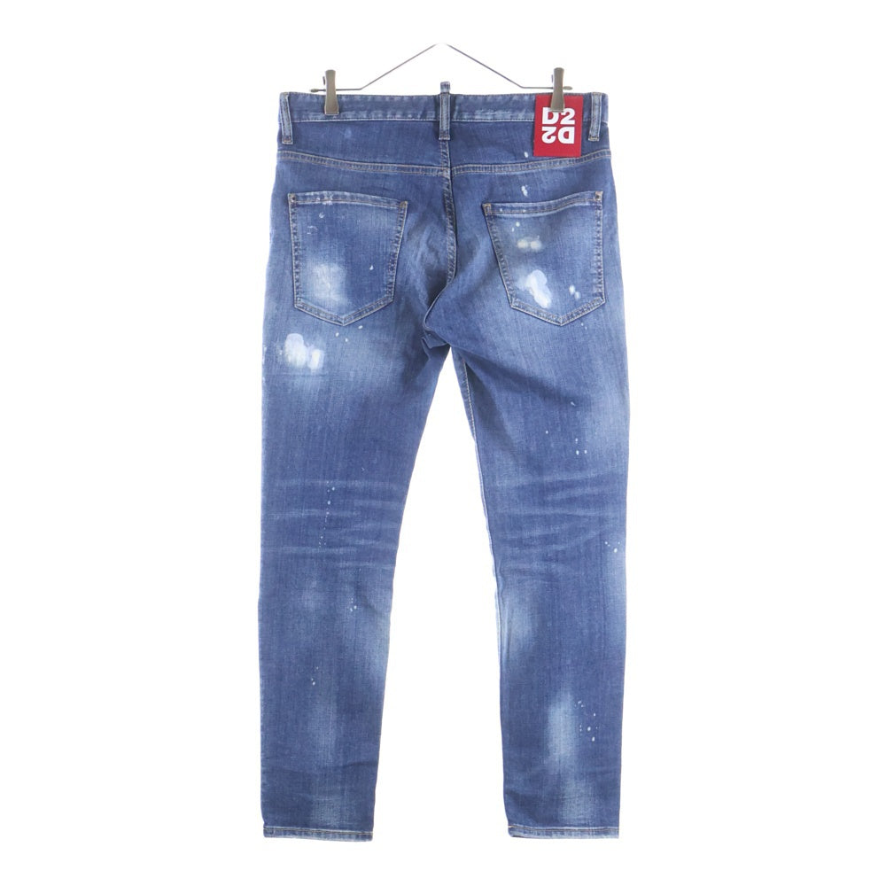 DSQUARED2(ディースクエアード) 20AW DAMAGED SKINNY DENIM PANTS ダメージ加工 スキニー デニムパンツ インディゴ 01PR/2020/2316/1