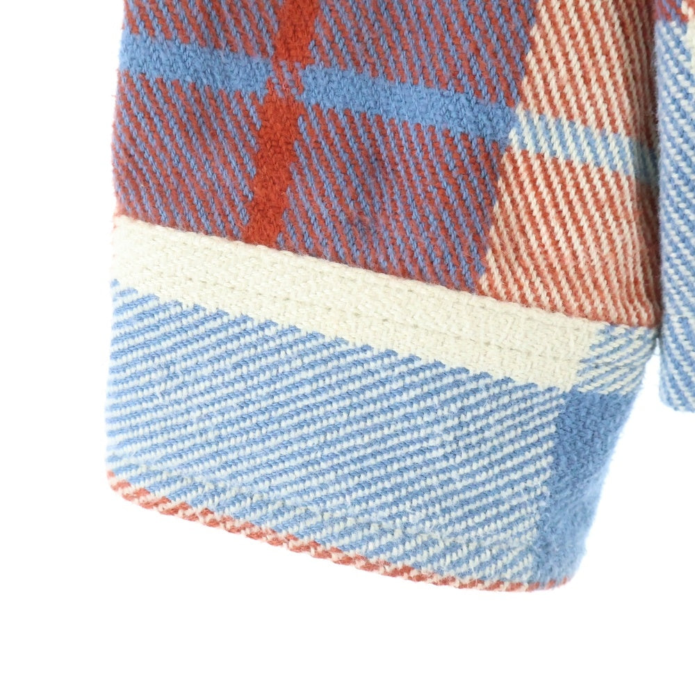 OUTERKNOWN(アウターノウン) FLANNEL CHECK L/S ORGANIC COTTON SHIRT フランネル オーガニックコットン 長袖 チェックシャツ レッド/オレンジ/ブルー