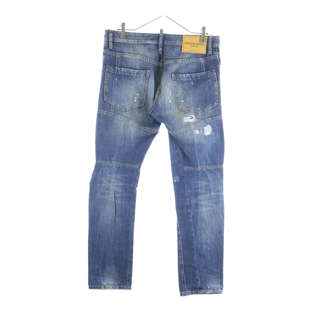 DSQUARED2(ディースクエアード) 16AW DAMAGED SKINNY DENIM PANTS ダメージ加工 スキニー デニムパンツ インディゴ 01PR/2016/65