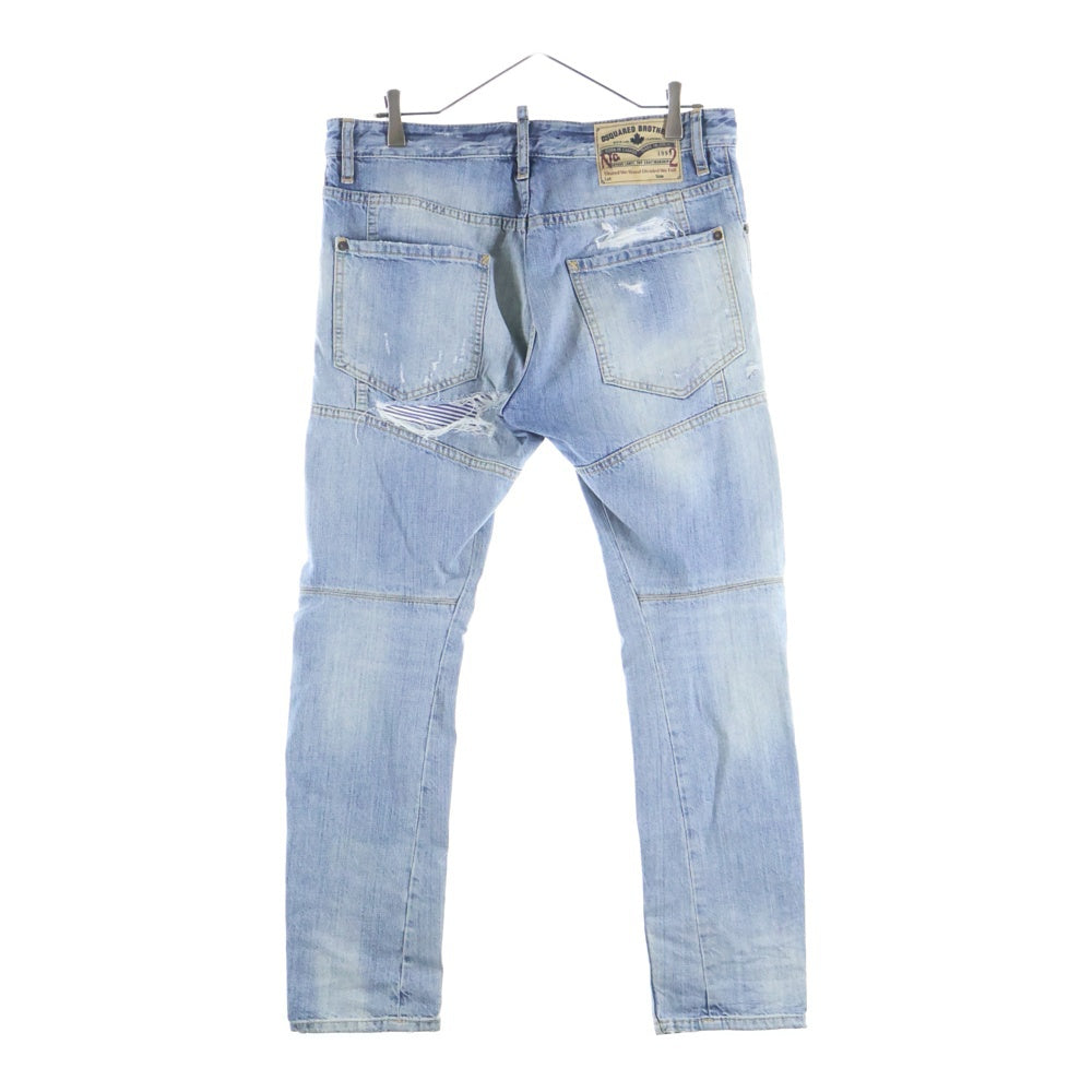 DSQUARED2(ディースクエアード) 16AW DAMAGED SKINNY DENIM PANTS ダメージ加工 スキニー デニムパンツ インディゴ 01PR/2016/1726