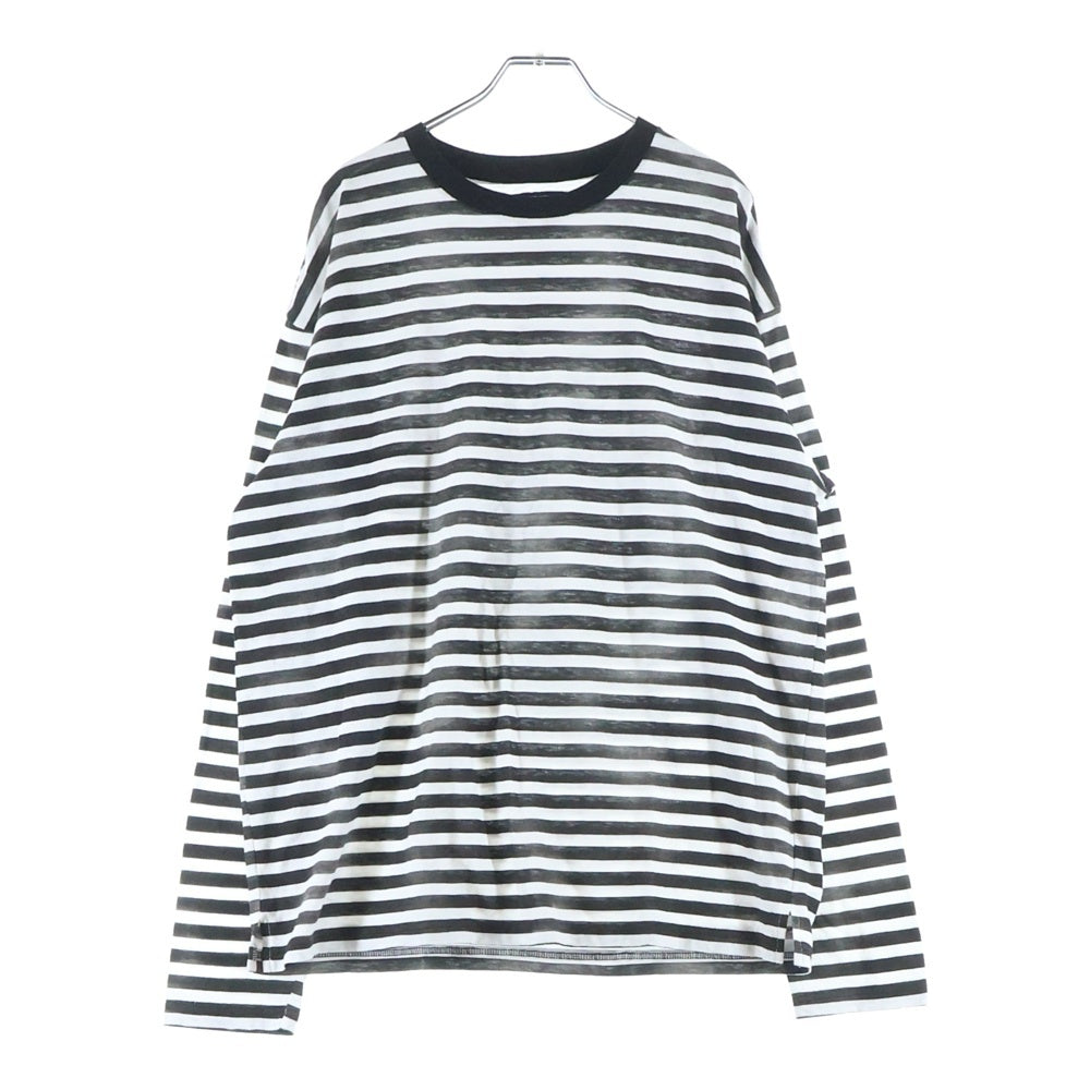 MINEDENIM(マインデニム) BORDER L/S T-SHIRTS ボーダー 長袖Tシャツ カットソー 2309-6002-07-L2 ブラック/ホワイト
