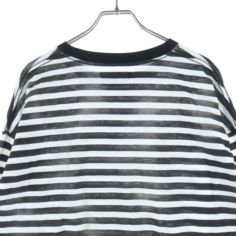 MINEDENIM(マインデニム) BORDER L/S T-SHIRTS ボーダー 長袖Tシャツ カットソー 2309-6002-07-L2 ブラック/ホワイト