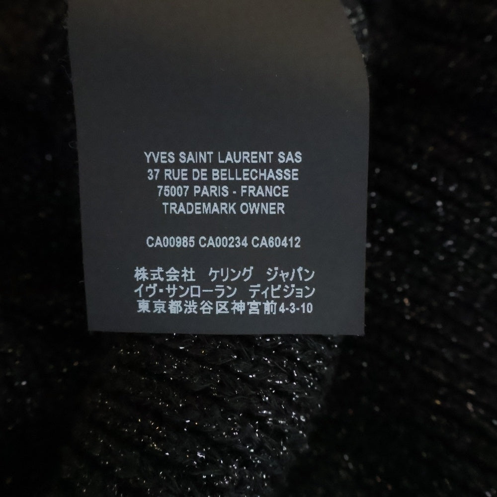 SAINT LAURENT PARIS(サンローランパリ) 19AW LUREX SWEATER KNIT ラメ ニットセーター ブラック/シルバー 2019 604905