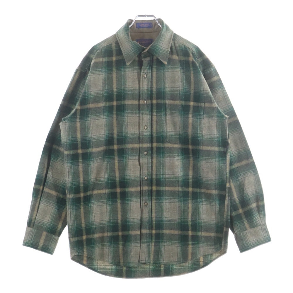 PENDLETON(ペンドルトン) 90S OMBRE CHECK L/S WOOL BOARD LODGE SHIRT オンブレチェック 長袖 ウール ボード シャツ カーキ/イエロー/ブラウン