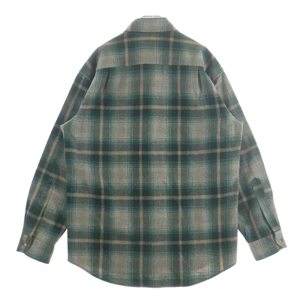 PENDLETON(ペンドルトン) 90S OMBRE CHECK L/S WOOL BOARD LODGE SHIRT オンブレチェック 長袖 ウール ボード シャツ カーキ/イエロー/ブラウン