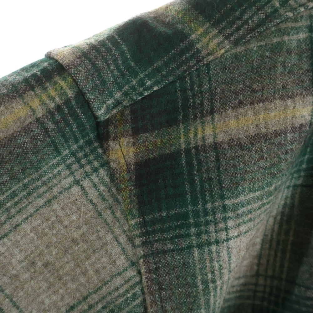 PENDLETON(ペンドルトン) 90S OMBRE CHECK L/S WOOL BOARD LODGE SHIRT オンブレチェック 長袖 ウール ボード シャツ カーキ/イエロー/ブラウン