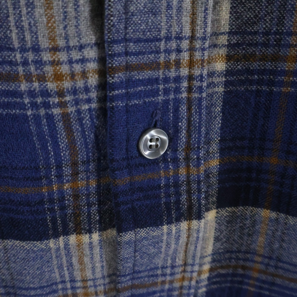 PENDLETON(ペンドルトン) 70S CHECK L/S WOOL BOARD SHIRT USA製 チェック 長袖 ウール ボード シャツ ネイビー/ベージュ/オレンジ