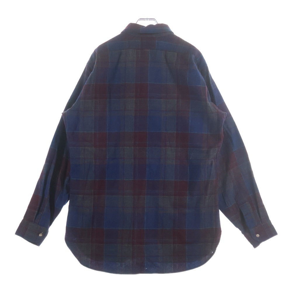 PENDLETON(ペンドルトン) 70S CHECK L/S WOOL BOARD SHIRT USA製 チェック 長袖 ウール ボード シャツ ネイビー/レッド/マルチカラー
