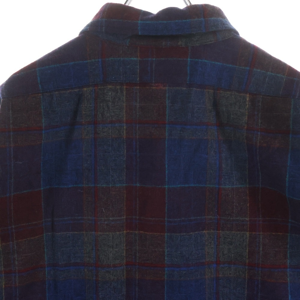 PENDLETON(ペンドルトン) 70S CHECK L/S WOOL BOARD SHIRT USA製 チェック 長袖 ウール ボード シャツ ネイビー/レッド/マルチカラー