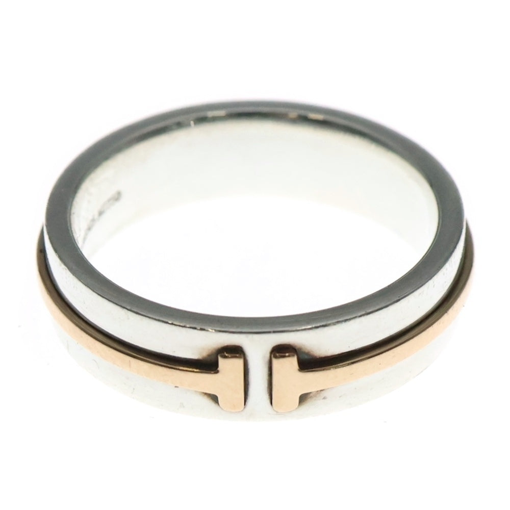 TIFFANY & Co.(ティファニー) T WIDE RING AG925 AU750 Tワイド リング コンビ シルバー/ゴールド
