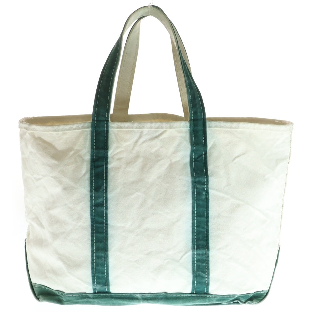 L.L.Bean(エルエルビーン) 90S BOAT AND TOTE ゴシック体タグ ボート アンド トート キャンバス バッグ グリーン/ホワイト