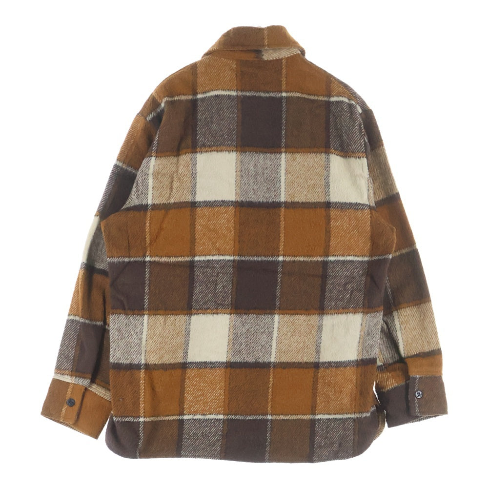 VINTAGE(ヴィンテージ) 70S JC PENNY WOOL CHECK L/S SHIRT ウール チェック 長袖 シャツ ブラウン/ベージュ