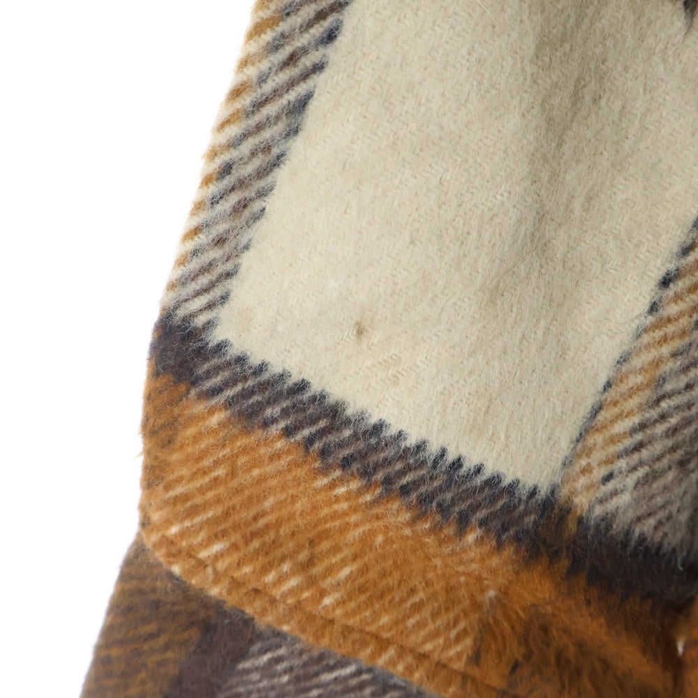 VINTAGE(ヴィンテージ) 70S JC PENNY WOOL CHECK L/S SHIRT ウール チェック 長袖 シャツ ブラウン/ベージュ
