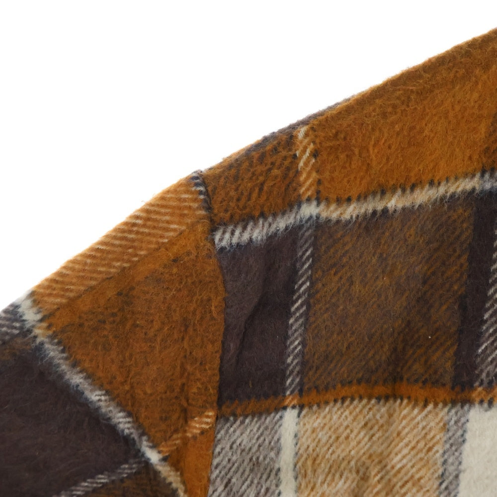 VINTAGE(ヴィンテージ) 70S JC PENNY WOOL CHECK L/S SHIRT ウール チェック 長袖 シャツ ブラウン/ベージュ