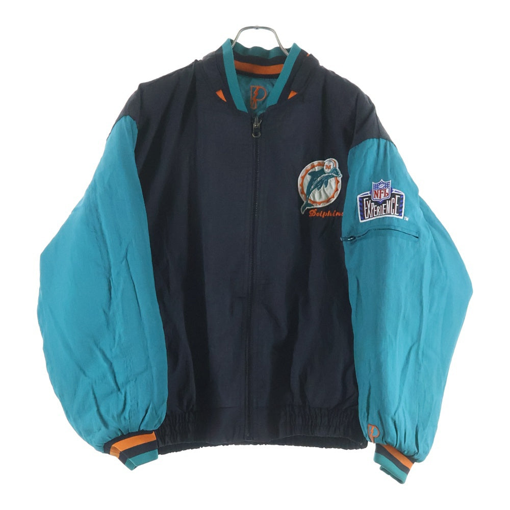 VINTAGE(ヴィンテージ) 90S NFL DOLPHINS ドルフィンズ REVERSIBLE PUFF JACKET リバーシブル 中綿ジャケット グリーン/ブラック