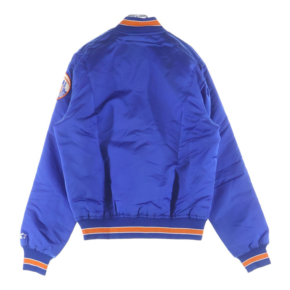 VINTAGE(ヴィンテージ) 80-90S STARTER スターター NEW YORK METS NYLON JACKET ニューヨクメッツ 裏地キルティング 中綿ジャケット スカジャン ブルー/オレンジ