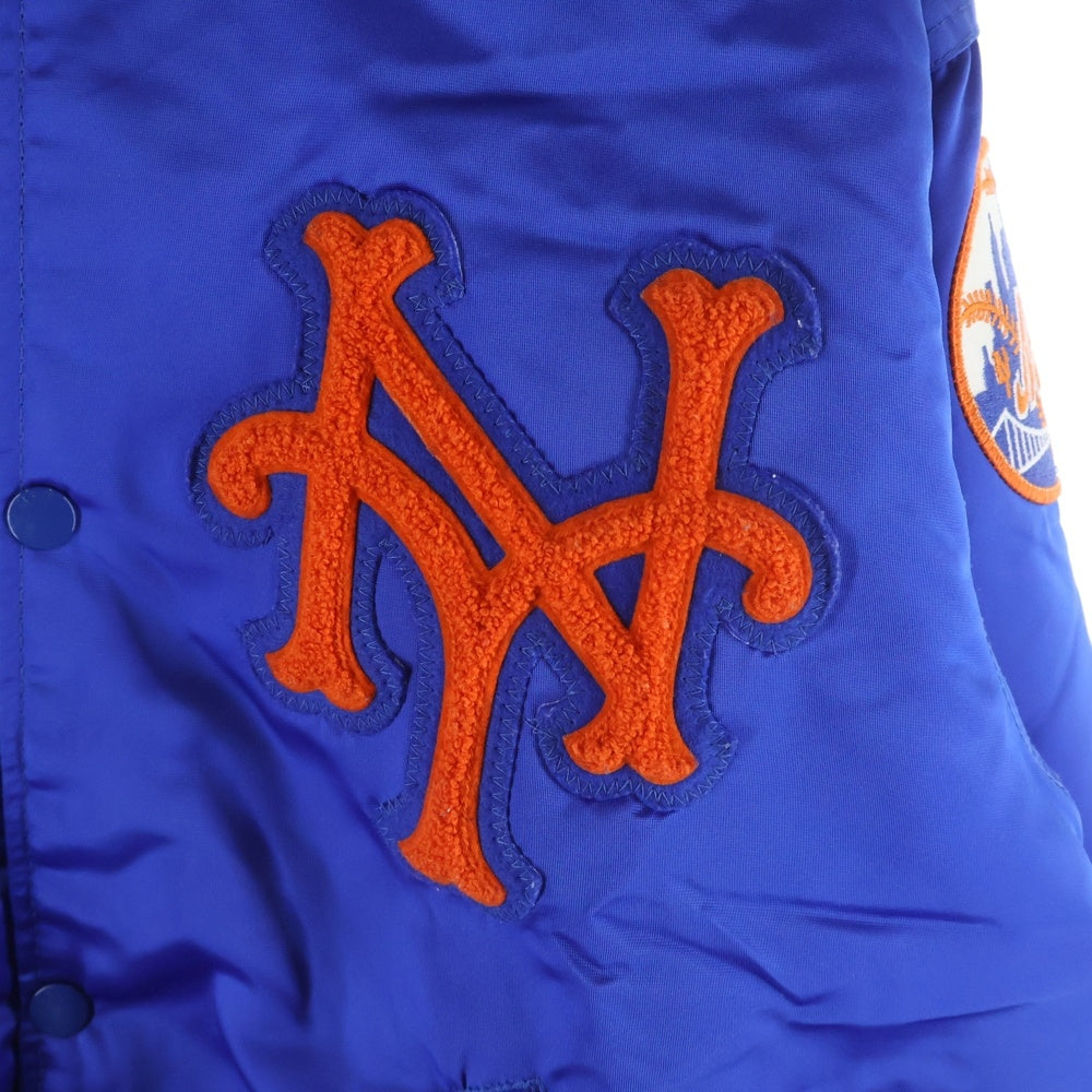VINTAGE(ヴィンテージ) 80-90S STARTER スターター NEW YORK METS NYLON JACKET ニューヨクメッツ 裏地キルティング 中綿ジャケット スカジャン ブルー/オレンジ