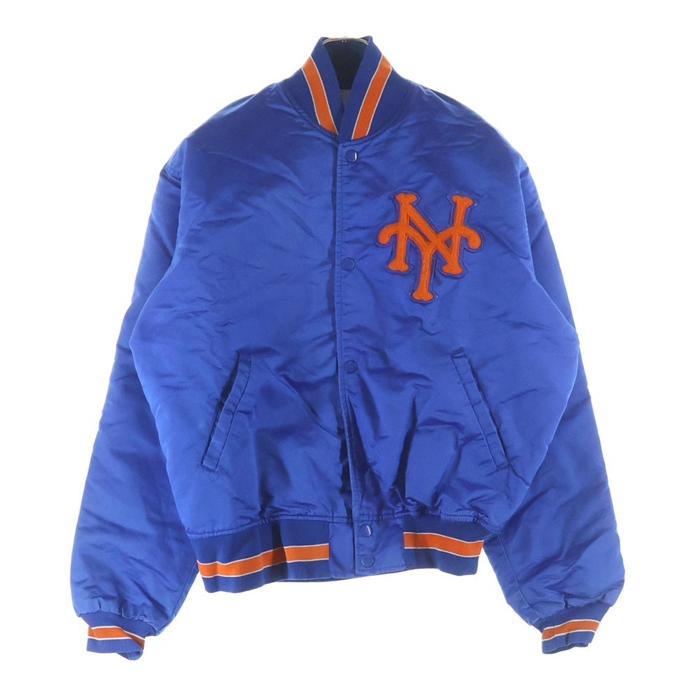 VINTAGE(ヴィンテージ) 80-90S STARTER スターター NEW YORK METS NYLON JACKET ニューヨクメッツ 裏地キルティング 中綿ジャケット スカジャン ブルー/オレンジ