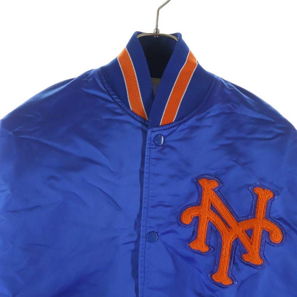 VINTAGE(ヴィンテージ) 80-90S STARTER スターター NEW YORK METS NYLON JACKET ニューヨクメッツ 裏地キルティング 中綿ジャケット スカジャン ブルー/オレンジ