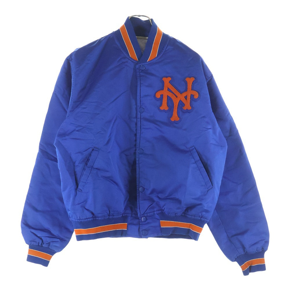 VINTAGE(ヴィンテージ) 80-90S STARTER スターター NEW YORK METS MATSUMOTO 6 NYLON JACKET ニューヨクメッツ 裏地キルティング 中綿ジャケット スカジャン ブルー/オレンジ